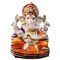 Acrylic Ganesh Statue 2.25 Inch Hindu Lord Ganesha Mini Idol Statue for Home Office Car Dashboard India God Figurine Temple Pooja Room Diwali Navrathri Wedding Gift (1 Pc)